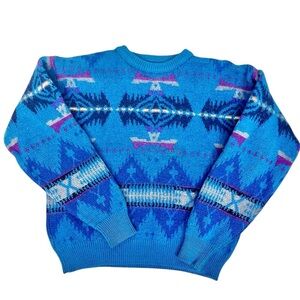 Vintage PENDLETON Wool High Grade Western Wear Sweater SZ S Aztec